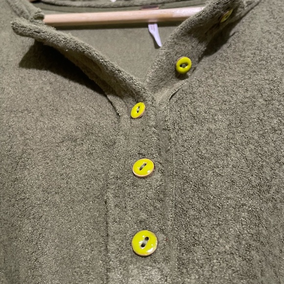 Free People Emma's Henley Tie Front Boho Crop Top Sz S NWT - Picture 7 of 8